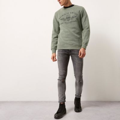 Green Jack & Jones Vintage soft sweatshirt